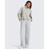 imageG4Free Flurrylux Fleece Lined Sweatpants Women Cotton Wide Leg Pants with Pockets Lounge CasualLight Heather