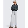 imageG4Free Flurrylux Fleece Lined Sweatpants Women Cotton Wide Leg Pants with Pockets Lounge CasualLight Heather