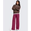 imageG4Free Flurrylux Fleece Lined Sweatpants Women Cotton Wide Leg Pants with Pockets Lounge CasualRumba Red