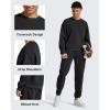 imageG4Free Flurrylux Mens Fleece Lined Sweatshirts Crewneck Pullover Long Sleeve Cotton Warm Fall Casual Relxed Fit TopsBlack