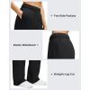 imageG4Free Flurrylux Womens Fleece Lined Straight Leg Sweatpants Cotton Warm Lounge Pants with PocketsBlack