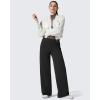 imageG4Free EverGoing Womens Fleece Lined Pants with Pockets High Waisted Wide Leg Casual Warm TrousersBlack