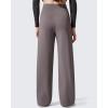 imageG4Free EverGoing Womens Fleece Lined Pants with Pockets High Waisted Wide Leg Casual Warm TrousersTaupe
