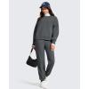 imageG4Free Barefeel Fleece Lined Pants Women High Waist Stretch Casual Sweatpants with PocketsDark Gray