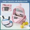 imageG4Free 20L Pickleball Bag for Women Pickleball Paddle Backpack with Fence Hook Work Travle Bag with 15quot Laptop CompartmentBlackPink