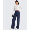 imageG4Free EverGoing Wide Leg Pants for Women High Waisted Yoga Pants with Pockets Stretch Casual Lounge PantsNavy