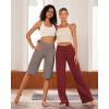 imageG4Free EverGoing Wide Leg Pants for Women Loose Yoga Pants with Pockets PetiteRegularTall Stretch Casual Lounge PantsDark Burgundy