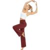 imageG4Free EverGoing Wide Leg Pants for Women Loose Yoga Pants with Pockets PetiteRegularTall Stretch Casual Lounge PantsDark Burgundy
