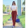 imageG4Free EverGoing Wide Leg Pants for Women Loose Yoga Pants with Pockets PetiteRegularTall Stretch Casual Lounge PantsDark Burgundy