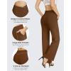 imageG4Free EverGoing Wide Leg Pants for Women Loose Yoga Pants with Pockets PetiteRegularTall Stretch Casual Lounge PantsDark Coffee