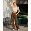 imageG4Free EverGoing Wide Leg Pants for Women Loose Yoga Pants with Pockets PetiteRegularTall Stretch Casual Lounge PantsDark Coffee