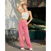 imageG4Free EverGoing Wide Leg Pants for Women Loose Yoga Pants with Pockets PetiteRegularTall Stretch Casual Lounge PantsPink