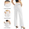 imageG4Free EverGoing Wide Leg Pants for Women Loose Yoga Pants with Pockets PetiteRegularTall Stretch Casual Lounge PantsWhite