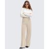 imageG4Free EverGoing Womens Wide Leg Pants High Waisted Yoga Pants Dressy Casual Trousers with PocketsLight Khaki