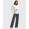 imageG4Free ShiftReady Maternity Work Pants with Pockets Over The Belly Pregnancy Wide Leg Dress TrousersDark Gray