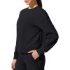 imageG4Free Smoofit Modal Soft Womens Fleece Sweatshirts Crewneck Pullover Hoodies Long Sleeve Casual TopsBlack