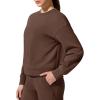 imageG4Free Smoofit Modal Soft Womens Fleece Sweatshirts Crewneck Pullover Hoodies Long Sleeve Casual TopsCoffee Brown