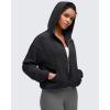 imageG4Free Smoofit Womens Two Way Full Zip Jackets Modal Soft Casual Hoodie with PocketsBlack