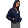 imageG4Free Smoofit Womens Two Way Full Zip Jackets Modal Soft Casual Hoodie with PocketsDark Navy