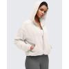 imageG4Free Smoofit Womens Two Way Full Zip Jackets Modal Soft Casual Hoodie with PocketsIvory