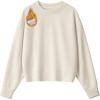 imageG4Free Smoofit Modal Soft Womens Fleece Sweatshirts Crewneck Pullover Hoodies Long Sleeve Casual TopsWarm Beige