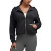 imageG4Free Smoofit Womens Two Way Full Zip Jackets Modal Soft Casual Hoodie with PocketsBlack