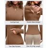 imageG4Free BareFeel Womens Workout Jacket Full Zip Up Slim Hip Length Yoga Athletic Tops with Thumb HolesDark Coffee