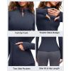 imageG4Free BareFeel Womens Workout Jacket Full Zip Up Slim Hip Length Yoga Athletic Tops with Thumb HolesDark Navy