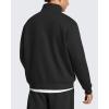 imageG4Free Flurrylux Mens Zip Pullover Fleece Lined Sweatshirts Half Zip Cotton Stand Collar Fashion Hoodies WinterBlack