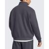 imageG4Free Flurrylux Mens Zip Pullover Fleece Lined Sweatshirts Half Zip Cotton Stand Collar Fashion Hoodies WinterDark Gray
