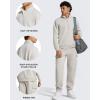 imageG4Free Flurrylux Mens Zip Pullover Fleece Lined Sweatshirts Half Zip Cotton Stand Collar Fashion Hoodies WinterDusty Taupe