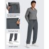 imageG4Free Mens Smoofit Fleece Lined Sweatpants Winter Thermal Warm Joggers Pants Casual Lounge Drawstring with PocketsDark Gray