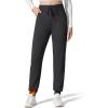 imageG4Free Barefeel Womens Fleece Lined Yoga Pants Tapered Leg Drawstring Joggers with Pockets Thermal WorkoutBlack