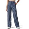 imageG4Free Yoga Pants Women Wide Leg Pants with Pockets High Waist Stretch Dress Casual Sweatpants PetiteRegularTallNavy Stripe