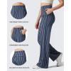 imageG4Free Yoga Pants Women Wide Leg Pants with Pockets High Waist Stretch Dress Casual Sweatpants PetiteRegularTallNavy Stripe