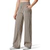 imageG4Free Yoga Pants Women Wide Leg Pants with Pockets High Waist Stretch Dress Casual Sweatpants PetiteRegularTallKhaki Stripe