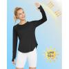 imageG4Free Womens Long Sleeve Workout Tops Sun Shirts LightweightBlack