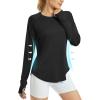 imageG4Free Womens Long Sleeve Workout Tops Sun Shirts LightweightBlack