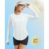 imageG4Free Womens Long Sleeve Workout Tops Sun Shirts LightweightWhite