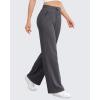 imageG4Free EverGoing Womens Wide Leg Pants High Waisted Yoga Pants with Pockets Casual Drawstring SweatpantsDeep Grey