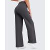 imageG4Free EverGoing Womens Wide Leg Pants High Waisted Yoga Pants with Pockets Casual Drawstring SweatpantsDeep Grey