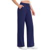 imageG4Free EverGoing Womens Wide Leg Pants High Waisted Yoga Pants with Pockets Casual Drawstring SweatpantsRoyal Blue