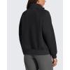 imageG4Free Flurrylux Womens Mock Neck Sweatshirt Half Zip Hoodie Cotton Fleece Pullover WinterBlack