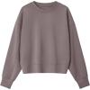 imageG4Free Womens Long Sleeve Crew Neck Pullover Sweatshirts Loose Fit Casual Plain Tops Junior Fall Winter Clothes TapueXXL