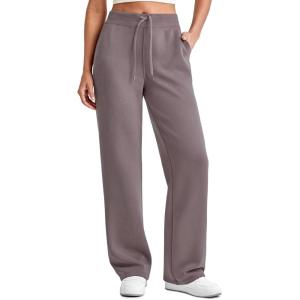 imageG4Free Smoofit Modal Soft Women Wide Leg Sweatpants Drawstring Casual Lounge Dress Pants with Pockets PetiteRegularTallTaupe