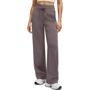 imageG4Free Smoofit Modal Soft Womens Wide Leg Sweatpants with Pockets Drawstring Double Layer Waist Casual PantsTaupe