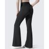 imageG4Free Barefeel Womens Fleece Lined Flare Workout Yoga Pants Winter Thermal High Waist Leggings Causal with PocketsBlack