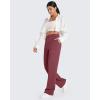 imageG4Free Smoofit Modal Soft Women Wide Leg Sweatpants Yoga Pants Casual Lounge Trousers ShortPetiteRegularTallExtral TallDark Burgundy