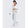 imageG4Free Smoofit Modal Soft Women Wide Leg Sweatpants Yoga Pants Casual Lounge Trousers ShortPetiteRegularTallExtral TallLight Gray