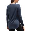 imageG4Free Womens UPF 50 UV Shirts Long Sleeve Workout Sun Shirt Outdoor Gym Hiking Tops Quick Dry LightweightBlue Heather